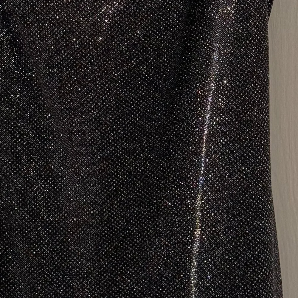 NEW Black and Silver Sparkly Studded Holiday Dress, Blanc, US S - Picture 4 of 5